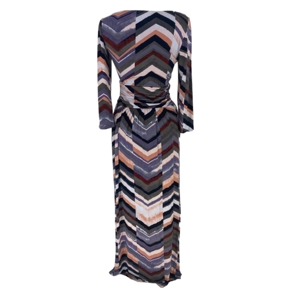 Maeve Anthropologie Novela Chevron Maxi Dress M - Picture 3 of 6